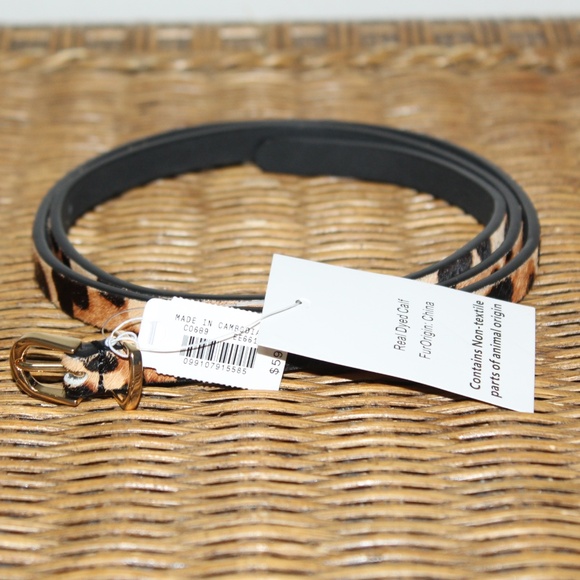 J. Crew.  Leopard Print Genuine Italian Leather Belt. main image 9